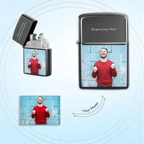 Miniatura 3 de Encendedor de arco eléctrico personalizado, recargable por USB personalizado con nombre, fecha/mensaje grabado, perfecto para padre, novio u Estilo 7
