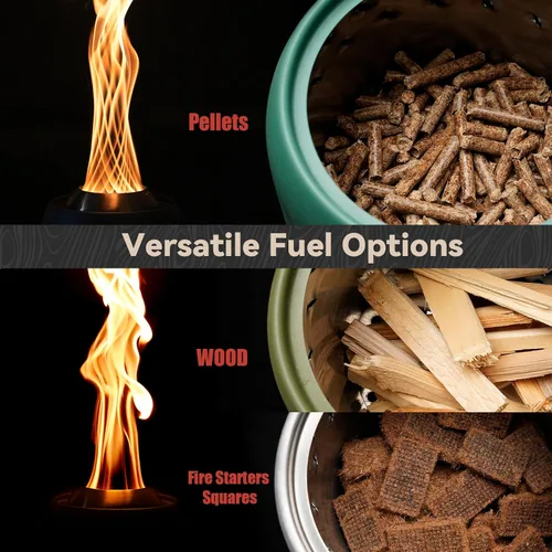 Miniatura 4 de Fogata de mesa que quema maderas/pellets, chimenea pequeña portátil con bolsa de almacenamiento para camping, tailgating, RV, patio, patio trasero