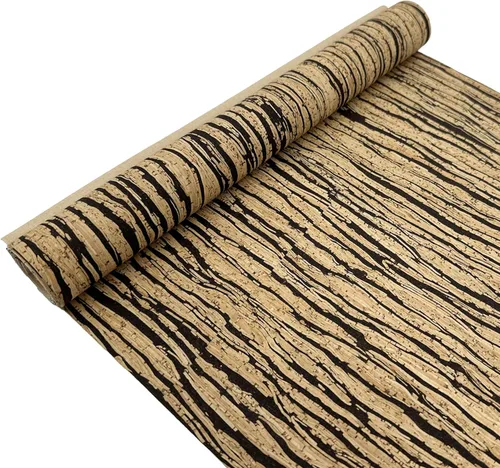 SorenCut Tela de corcho por yarda, tela de corcho para coser con superficie de café negro, 12 x 52 pulgadas más grande para manualidades, cortar