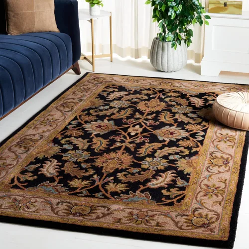 Miniatura 23 de Safavieh colección Heritage HG628A - tapete oriental tradicional hecho a mano de lana verde oscura y dorada, Lana, negro / beige (Black/ Beige)