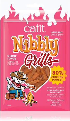 Miniatura 9 de Catit Nibbly Jerky Cat Treats, receta de pollo - Snack para gatos sin cereales, blanco 1.06 onzas (paquete de 1)