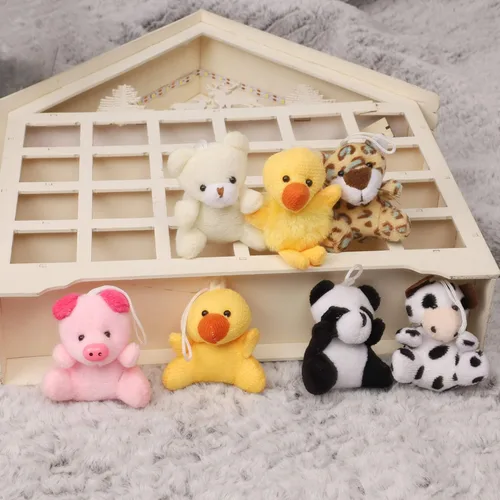 Miniatura 6 de Juegoal Paquete de 26 Mini Juguetes de Peluche de Animales de Navidad, Lindo Juego de Llaveros de Animales de Peluche Pequeños, Rellenos de Bolsas