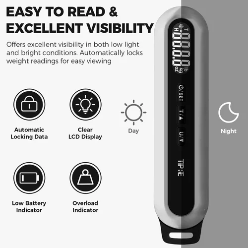 Miniatura 6 de Báscula de equipaje de viaje, báscula digital de maleta de 110 libras, báscula de peso portátil, báscula de equipaje de mano de acero inoxidable