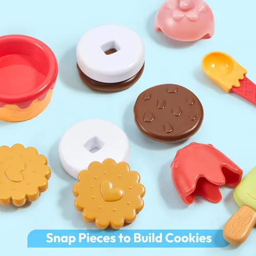 Miniatura 7 de lalalark Juguete de helado para niños pequeños, comida de juego que cambia de color, juguete de simulación para juegos de rol, accesorios de cocina