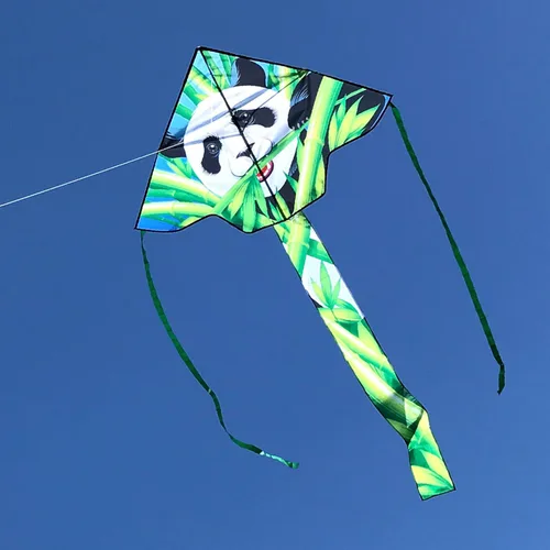 Miniatura 2 de In the Breeze Cometa Fly-Hi de 45 pulgadas, cometa de una sola línea, tela Ripstop, línea y bolsa incluidas Panda