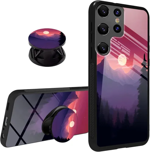 Miniatura 13 de Funda para Samsung Galaxy S22 Ultra Phone Grip con soporte expandible Soporte Soporte Kickstand, TPU suave a prueba de golpes Anti-arañazos Tapa