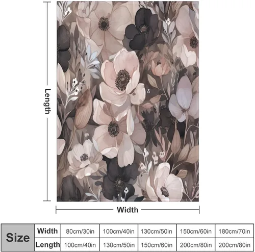 Miniatura 2 de Manta decorativa moderna de flores de acuarela, manta floral de primavera y verano, manta de 30 x 40 pulgadas, súper suave y acogedora para sofá