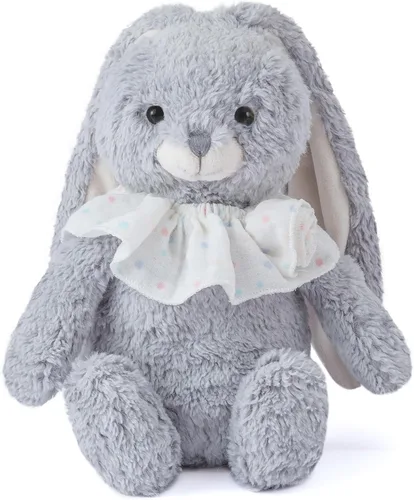 Miniatura 10 de Animal de Peluche Conejito Suave Juguete Tierno de 8'' de Largo - Conejito de Peluche Marrón de Orejas Largas con Lazo Rosa Juguetes de Peluche