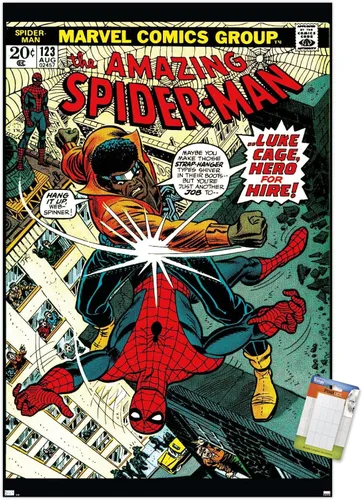 Miniatura 12 de Trends International Marvel Comics Amazing Spider-Man #123 - Póster de pared, 22.4 pulgadas de largo x 14.7 pulgadas, versión enmarcada en caoba