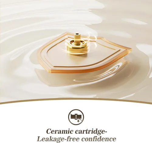 Miniatura 8 de Phiestina SGF0310-BG - Grifo de lavabo de baño de oro cepillado, grifo de tocador de un solo orificio o 3 agujeros, con boquilla giratoria de 360