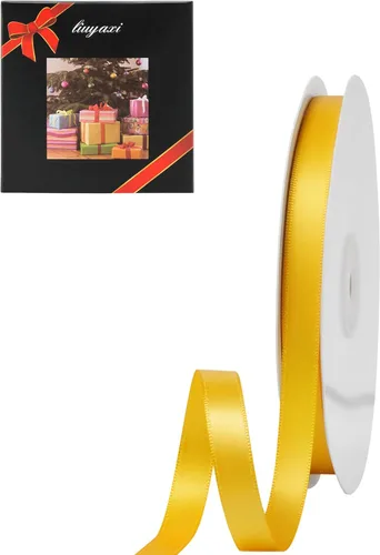 Miniatura 25 de LIUYAXI - Cinta de satén roja de doble cara, 2 pulgadas X 25 yardas continuas, cintas perfectas para envolver regalos, ramo de boda, decoración DIY