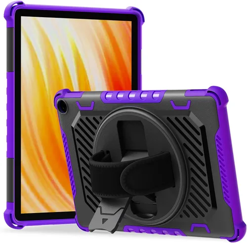 Miniatura 10 de ROISKIN Funda para Tablet Fire HD 10 de 2023 con soporte de patada de 360 y correa de mano