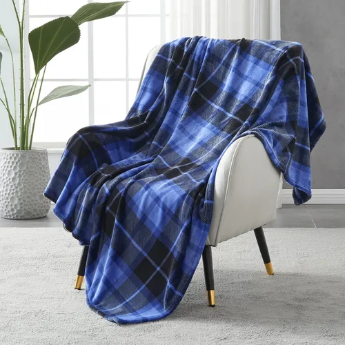 Miniatura 13 de SOCHOW Buffalo - Manta de franela de forro polar de 50 x 60 pulgadas, suave, ligera, acogedora para todas las estaciones, color negro y blanco a
