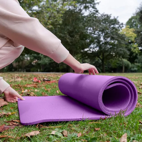 Miniatura 6 de BalanceFrom Yoga Mat, 1-Inch Extra Thick High Density Exercise Mat, Anti-Tear Exercise Yoga Mat with Carrying Strap, Suitable for Various Yoga