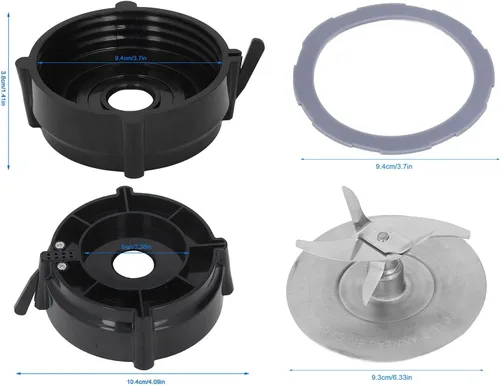 Miniatura 5 de Blender Piezas de repuesto Blender Ice Blade con base inferior y silicona O para sellado de aro Junta Accesorio forBlender 1200W