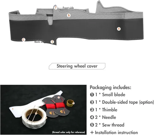 Miniatura 8 de MEWANT Funda para volante BMW Z4 E85 E86 2003-2008 cosido a mano