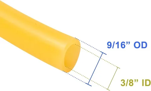 Miniatura 2 de Tubo de goma de látex natural de 3/8 pulgadas (0.394 in) de diámetro interior x 9/16 pulgadas de diámetro exterior, tubo de aire altamente elástico