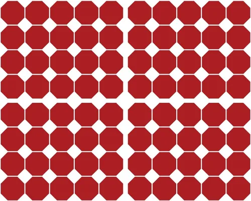 Miniatura 2 de LiteMark - Adhesivo octogonal extraíble (1.0 in, 160 unidades), color rojo