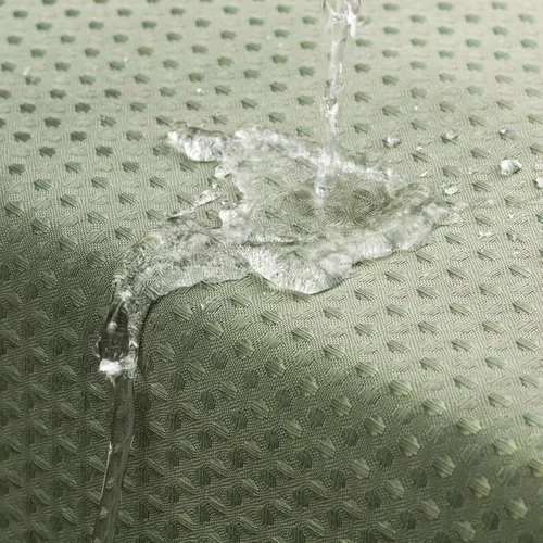 Miniatura 6 de MitoVilla Cortina de ducha de tela de gofre verde salvia, cortinas de ducha de tela pesada para decoración moderna de baño de hotel, impermeable