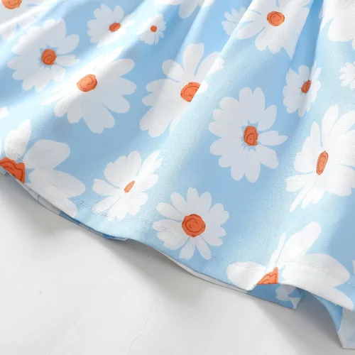 Miniatura 7 de Vestido para bebé recién nacida niña pequeña Vestido para niña pequeña de cuello halter sin mangas con flores Vestido de verano para niña de espalda