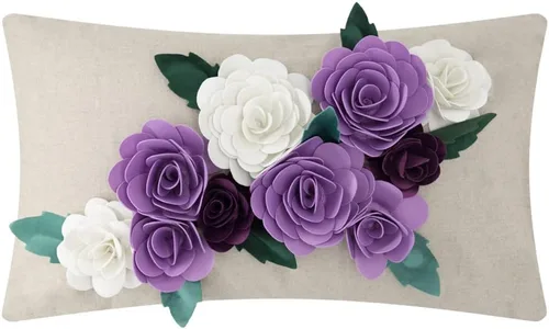 Miniatura 11 de KINGROSE Funda de almohada decorativa con diseño de flores 3D para el hogar, funda de cojín cuadrada para sofá, cama, sofá, sala de estar, 18 x 18