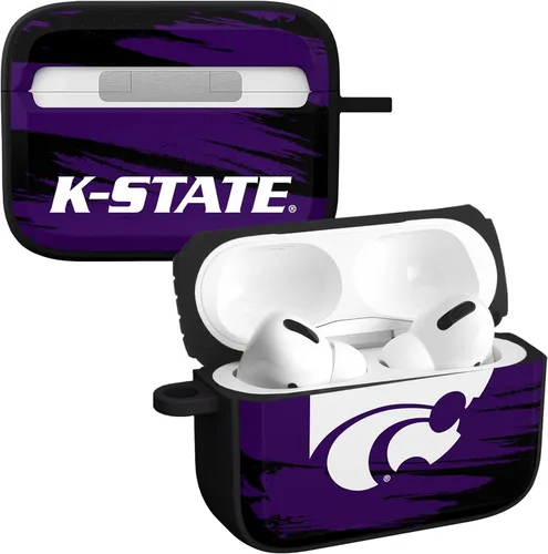 Miniatura 15 de Affinity Bands Kansas State Wildcats HDX Case Cover Compatible with Apple AirPods Gen 1 & 2 (Paint Stripe)
