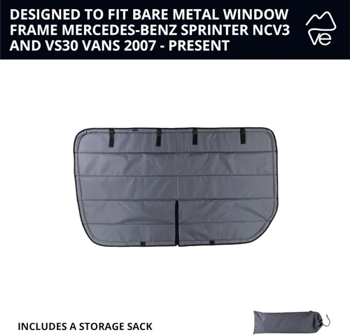 Miniatura 5 de VanEssential Cubierta Magnética Aislante para Ventana de Oscurecimiento Total Diseñada para Puerta Corredera Mercedes-Benz NCV3 y VS30 con Marco
