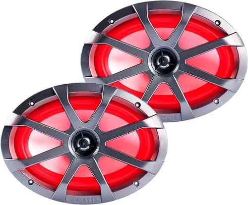 Memphis MXA69L MXA 6x9 Altavoces coaxiales de grado marino con LED RGB - Par Varios colores