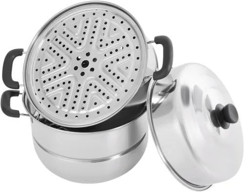 Miniatura 11 de Ollas de vapor de acero inoxidable, antiadherentes para carne y verduras, olla de vapor de cocina, olla de vapor para albóndigas, utensilios de 5