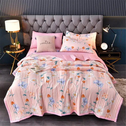 Miniatura 9 de Morbuy Edredón floral ligero de verano, colcha suave para cama King, Queen, Twin y matrimonial, colchas lavables, manta acolchada reversible