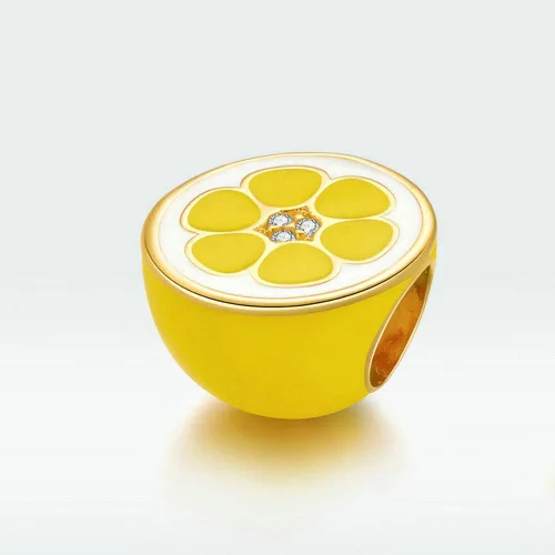 Miniatura 2 de Abalorio Durian de plata de ley 925 con diseño de fresa y fruta, para pulsera Pandora