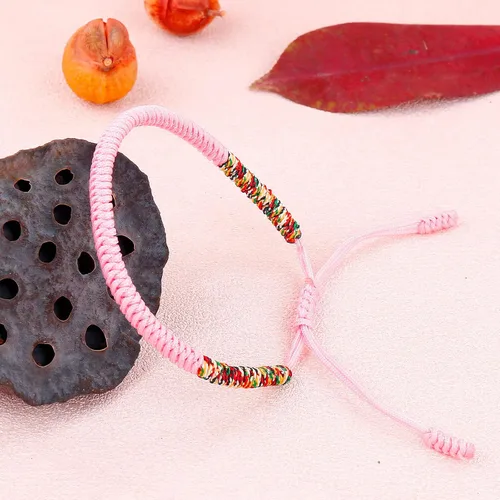 Miniatura 15 de Pulseras tibetanas hechas a mano con cuerda roja para él y ella, pulsera de la amistad, pulsera de la amistad, hilo negro y rojo para protección