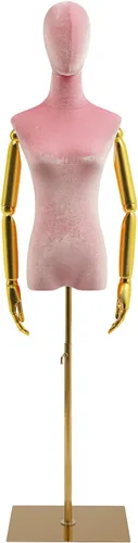 Miniatura 15 de Maniquí de vestido, maniquí de forma de vestido femenino ajustable de 59.06-78.74 pulgadas, altura ajustable, forma de vestido desmontable