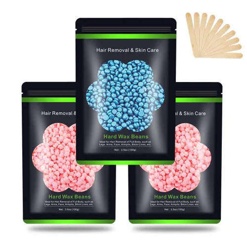 Miniatura 12 de Cuentas de cera para depilación de 10.5 oz (300 g), granos de cera dura para piel sensible brasileña, cara, bikini, cejas, piernas, sin dolor para 3