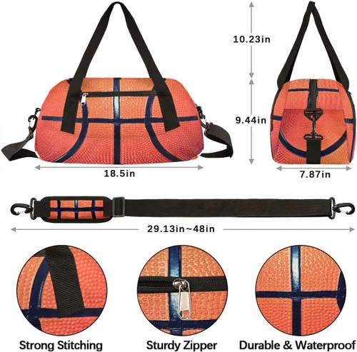 Miniatura 4 de Bolsa de lona para niños, bolsa de gimnasio deportiva para niños, niñas y adolescentes, bolsa de mano para el fin de semana, bolsa de viaje