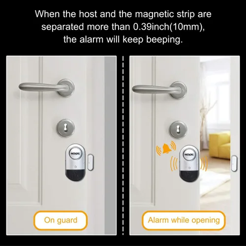 Miniatura 2 de Alarmas de puerta cuando se abren para la seguridad de los niños, paquete de 4 sensores de ventana de 120 dB para seguridad del hogar, alarmas