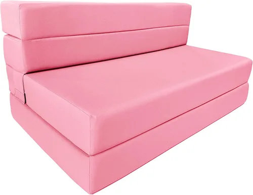 Miniatura 10 de D&D Futon Furniture Colchón plegable de espuma, tumbona para silla, sofá cama de estudio, tamaño Queen 80 x 60 x 6 pulgadas (negro)