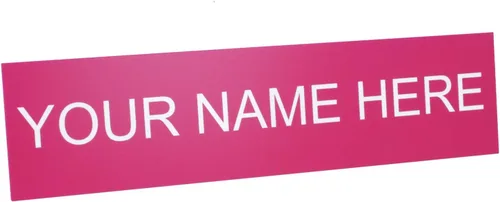 Miniatura 4 de ExcelMark Placa de nombre personalizada para puerta, oficina, pared, personalizada con tu texto, 2 x 8 pulgadas (1 línea, negro)