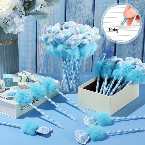 Miniatura 3 de Lincia 48 bolígrafos para baby shower, bolígrafos a granel, recuerdos de fiesta, con tinta de gel para invitados, amigos, regalos de felicitación