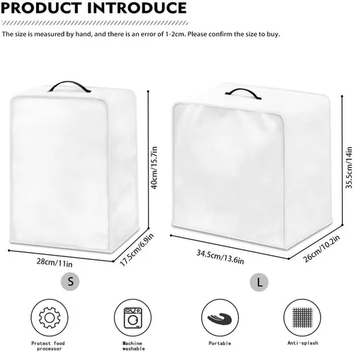 Miniatura 6 de Cubiertas para máquina de café con mango superior, resistentes a las manchas, para mezclador, compatible con la mayoría de cafeteras
