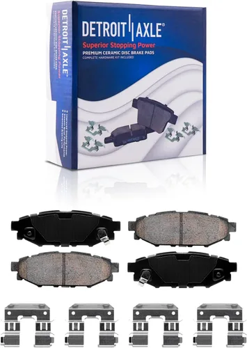 Miniatura 4 de Detroit Axle - Kit de freno trasero para Subaru Outback Legacy 2005-2009, rotores de freno de disco de cerámica, pastillas de freno de cerámica