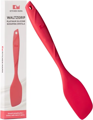Miniatura 9 de Kitchen Mama WaltzGrip - Espátula de raspado de silicona platinada: resistente al calor, sin costuras, antiadherente para utensilios de cocina, gris