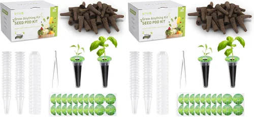 Miniatura 9 de URUQ 180Pcs Suministros de cápsulas hidropónicas: Kit para cultivar cualquier cosa con 45 esponjas de cultivo, 45 cestas de cultivo, 45 cúpulas