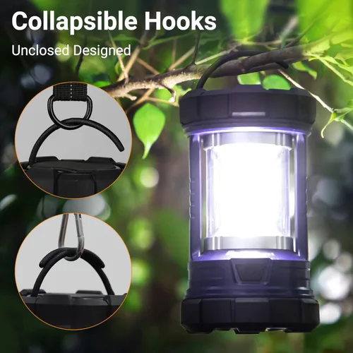 Miniatura 6 de Linterna de camping, linternas LED de 3200 lúmenes para cortes de energía, cargador de teléfono de 4600 mAh y linterna recargable, 5 modos de luz