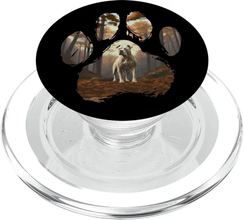 Dogo Argentino Mountain Paw Design Dog Mom Dad PopSockets MagSafe PopGrip for iPhone