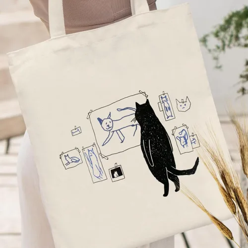 Miniatura 2 de Andeiltech Bolsa de lona para mujer, bolsa de viaje estética, bolsa de hombro reutilizable, regalo de cumpleaños para mamá