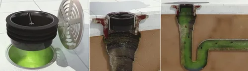 Miniatura 3 de Sello de trampa sin agua, 6 pulgadas, para tubos con diámetros entre 145-155 mm