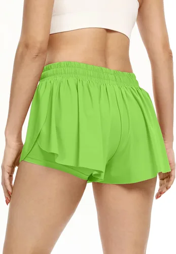 Miniatura 69 de Blaosn Pantalones cortos atléticos fluidos para mujer, gimnasio, yoga, entrenamiento, correr, pantalones cortos de tenis, falda falda linda, ropa