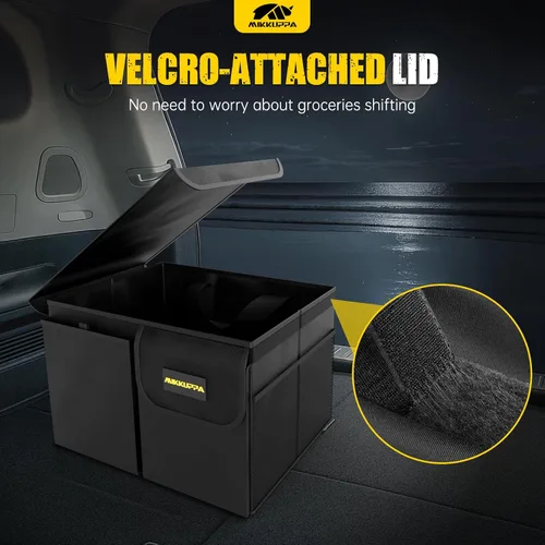 Miniatura 3 de MIKKUPPA Organizador de maletero de automóvil, organizador plegable de 35 litros con tapa, almacenamiento resistente para automóvil, SUV, camión