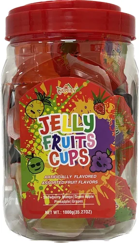 Apexy Vasos de gelatina de frutas, lichi y sabores surtidos, aperitivos jugosos de gelatina de tamaño bocado, envueltos individualmente, regalo